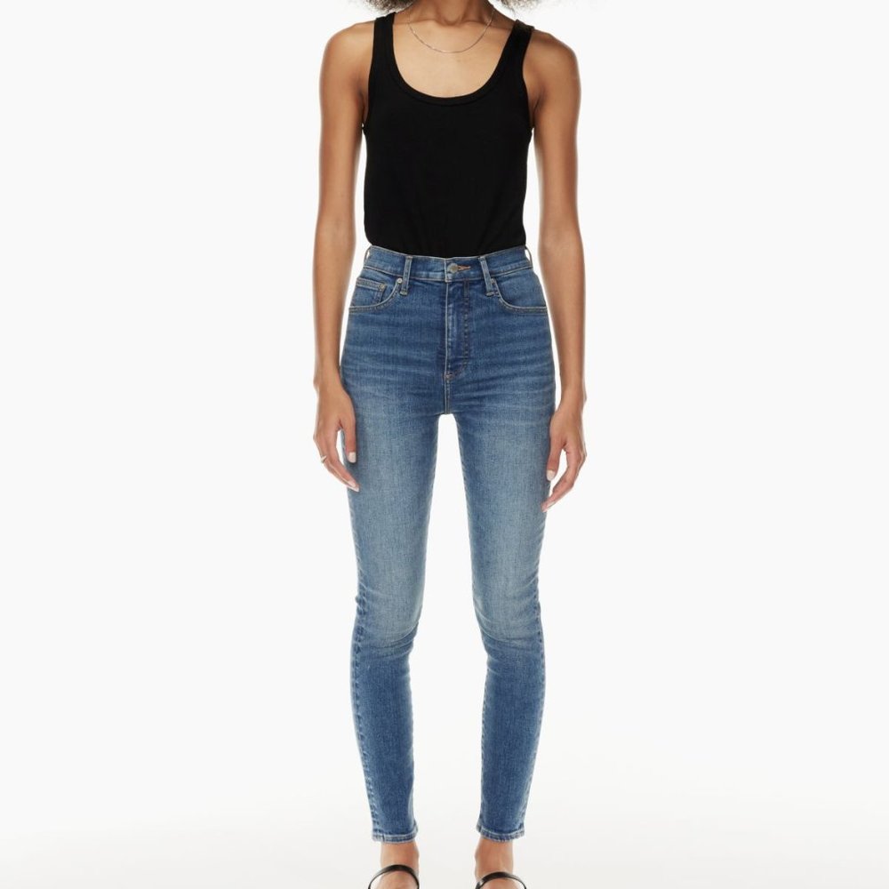 Denim Forum Aritzia The Lola High Rise Skinny Size 26 Bleu N Stormy